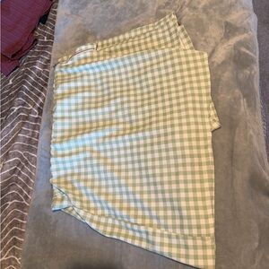 Green Checkered Women's Skirt